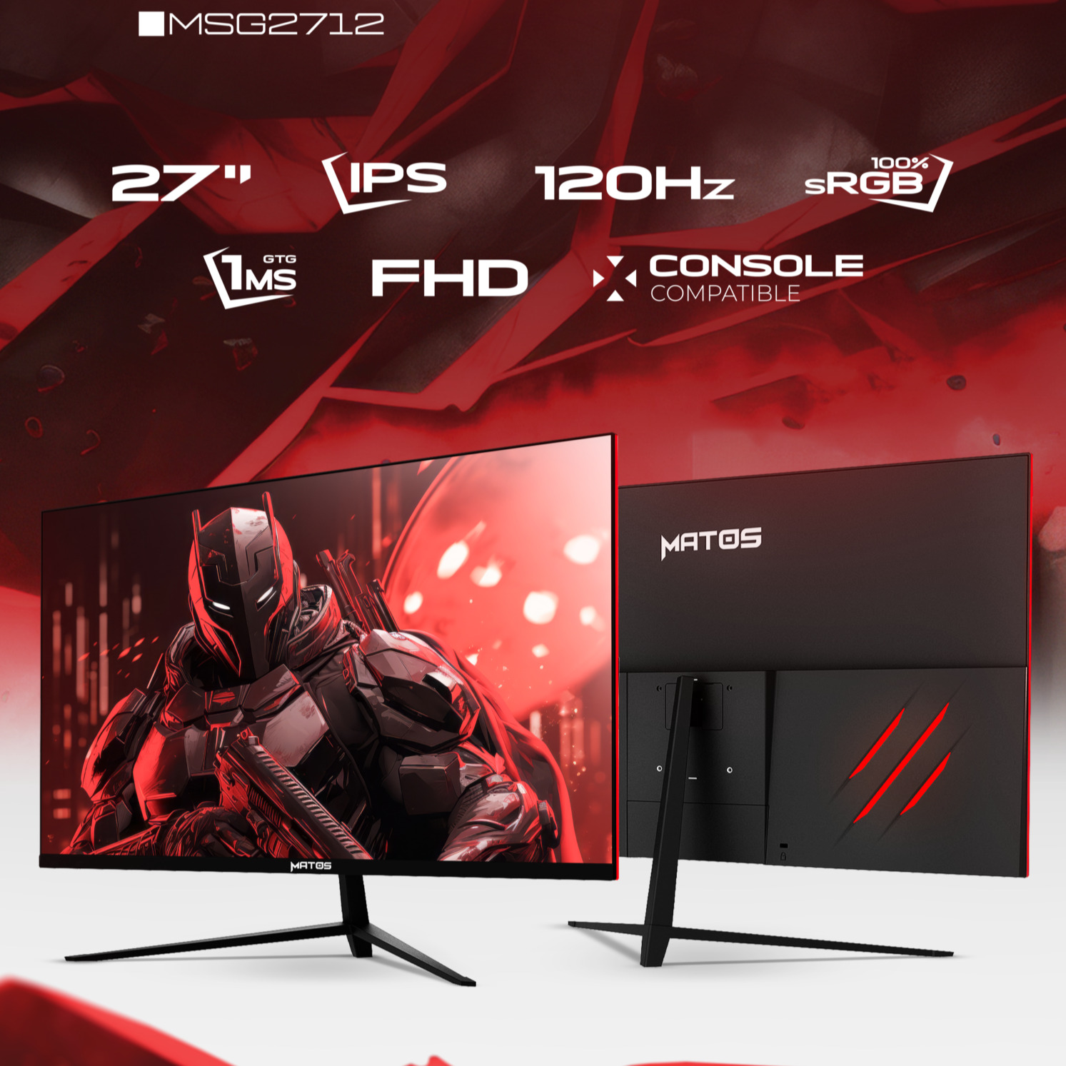 MONITEUR MATOS DELTA MSG2712 120HZ IPS 27 POUCE FHD